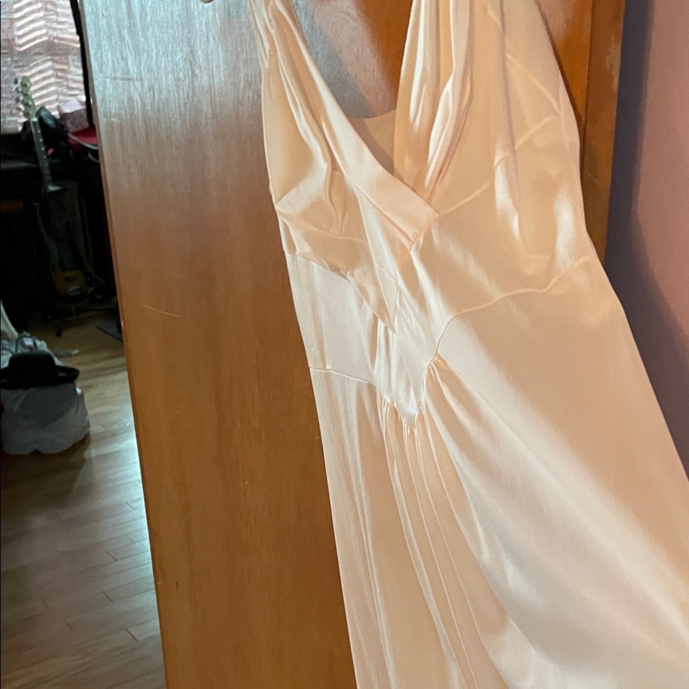 Elegant Cream Women's Nightgown-  60’s vibe